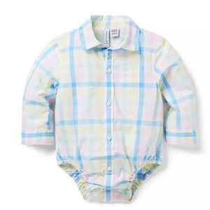 Janie and Jack 100049099 Baby Gingham Bodysuit Plaid NWT